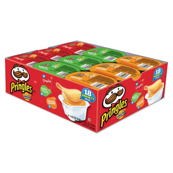 Picture of Potato Chips, Variety Pack, 0.74 oz Canister, 18/Box