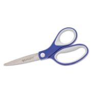 Picture of Westcott® Straight KleenEarth Soft Handle Scissors, 7" Long, Blue/Gray