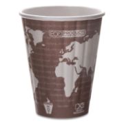 Picture of World Art Insulated Compostable Hot Cups, 16oz, Light Green, 600/Carton