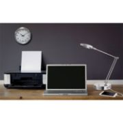 Picture of Alera® Adjustable LED Task Lamp with USB Port, 11"w x 6.25"d x 26"h, Brushed Nickel