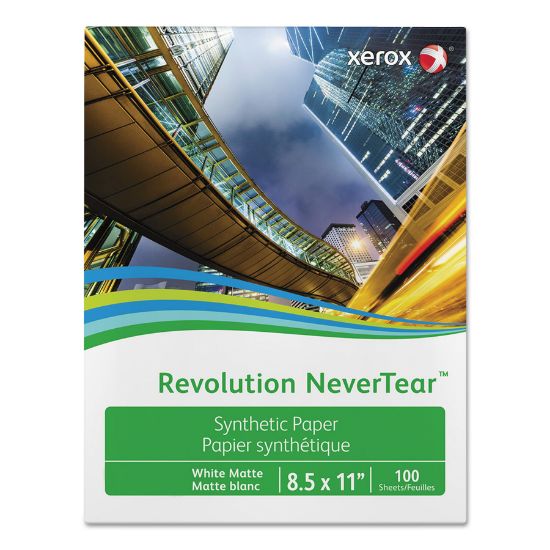 Picture of Xerox® Revolution NeverTear, 98 Bright, 5 mil, 8.5" x 11", White, 500 Sheets/Carton