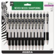 Picture of Zebra® Z-Grip Mechanical Pencil, HB, 0.7 mm, Clear Barrel, 24/Pack