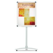 Picture of Quartet® Clip-Frame Pedestal Sign, Silver Aluminum Frame, 24 x 18