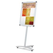 Picture of Quartet® Clip-Frame Pedestal Sign, Silver Aluminum Frame, 24 x 18