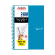 Picture of Five Star® Wirebound 2-Subject Notebook, College Rule, 9 1/2 x 6, 100 Sheets, Assorted