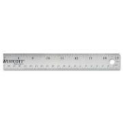 Picture of Westcott® Stainless Steel Office Ruler With Non Slip Cork Base, 15"