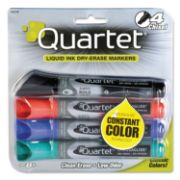 Picture of Quartet® EnduraGlide Dry Erase Marker, Chisel Tip, Assorted Colors, 4/Set
