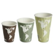 Picture of World Art Insulated Compostable Hot Cups, 16oz, Light Green, 600/Carton