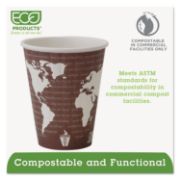 Picture of World Art Insulated Compostable Hot Cups, 16oz, Light Green, 600/Carton