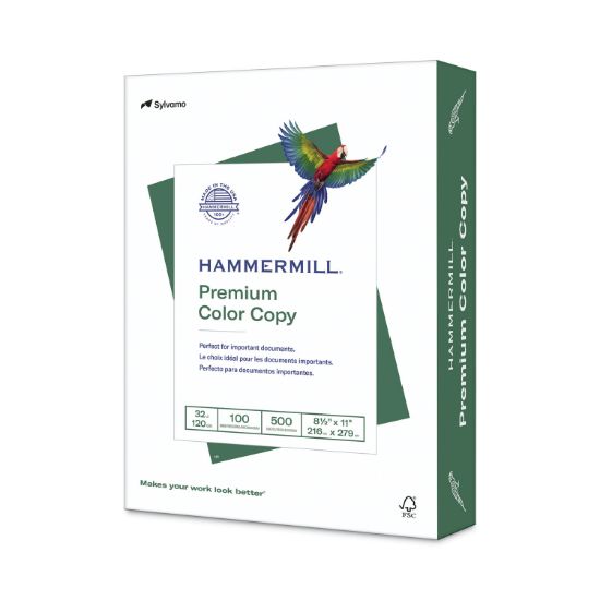 Picture of Hammermill® Copy Paper, 100 Brightness, 32lb, 8-1/2 x 11, Photo White, 500/Ream