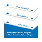 Picture of Hammermill® Laser Print Office Paper, 3-Hole Punch, 98 Brightness, 24lb, Ltr, White, 500/Rm