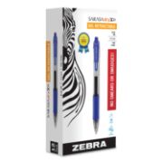 Picture of Zebra® Sarasa Retractable Gel Pen, Blue Ink, Fine, Dozen