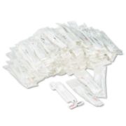 Picture of Boardwalk® Cutlery Kit, Plastic Fork/Spoon/Knife/Salt/Pepper/Napkin, White, 250/Carton