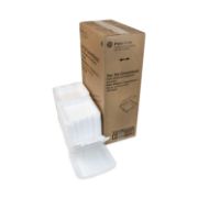 Picture of FOAM HINGED LID CONTAINERS, DUAL TAB LOCK ECONOMY, 8.42 X 8.15 X 3, WHITE, 150/C