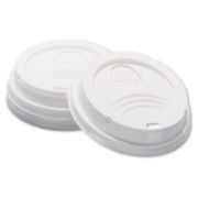 Picture of Dixie® Dome Hot Drink Lids, 8oz Cups, White, 100/Sleeve, 10 Sleeves/Carton