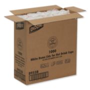 Picture of Dixie® Dome Hot Drink Lids, 8oz Cups, White, 100/Sleeve, 10 Sleeves/Carton