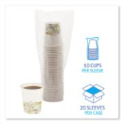 Picture of Boardwalk® Deerfield Printed Paper Hot Cups, 8 oz, White, 1000/Carton
