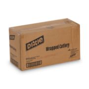 Picture of Dixie® Individually Wrapped Heavyweight Utensils, Fork, Plastic, Black, 1000/Carton