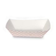 Picture of Dixie® Kant Leek Polycoated Paper Food Tray, 4 7/10 x 1 3/5 x 6 1/4, Red Plaid, 1000/CT