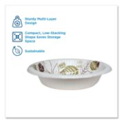 Picture of Dixie® Ultra® Pathways Heavyweight Paper Bowls, 12oz, Green/Burgundy, 1000/Carton