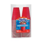 Picture of Hefty® Easy Grip Disposable Plastic Party Cups, 18 oz, Red, 50/Pack, 12 Packs/Carton