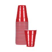 Picture of Hefty® Easy Grip Disposable Plastic Party Cups, 18 oz, Red, 50/Pack, 12 Packs/Carton
