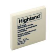 Picture of Highland™ Self-Stick Notes, 3 x 3, Yellow, 100-Sheet, 12/Pack