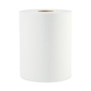Picture of Boardwalk® Hardwound Paper Towels, 1-Ply, 8" x 600ft, White, 2" Core, 12 Rolls/Carton