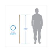 Picture of Boardwalk® Heavy-Duty Threaded End Lacquered Hardwood Broom Handle, 1 1/8" Dia. x 60 Long