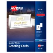 Picture of Avery® Half-Fold Greeting Cards, Inkjet, 5 1/2 x 8 1/2, Matte White, 30/Box w/Envelopes