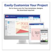 Picture of Avery® Half-Fold Greeting Cards, Inkjet, 5 1/2 x 8 1/2, Matte White, 30/Box w/Envelopes