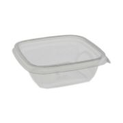 Picture of EARTHCHOICE RECYCLED PET SQUARE BASE SALAD CONTAINERS, 5 X 5 X 1.63, 12 OZ, CLEA