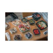 Picture of EARTHCHOICE RECYCLED PET SQUARE BASE SALAD CONTAINERS, 5 X 5 X 1.63, 12 OZ, CLEA