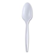 Picture of Boardwalk® Heavyweight Polystyrene Cutlery, Teaspoon, White, 1000/Carton
