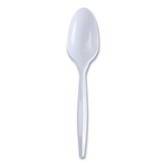Picture of Boardwalk® Heavyweight Polystyrene Cutlery, Teaspoon, White, 1000/Carton