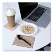 Picture of Boardwalk® Heavyweight Wrapped Polypropylene Cutlery, Soup Spoon, Black, 1000/Carton