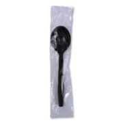 Picture of Boardwalk® Heavyweight Wrapped Polypropylene Cutlery, Soup Spoon, Black, 1000/Carton