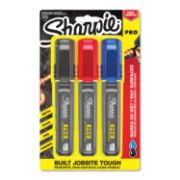 Picture of Sharpie® Pro Permanent Marker, Broad Chisel Tip, Assorted Colors, 3/Pack