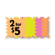 Picture of COSCO Die Cut Paper Signs, 5 1/4 x 5 1/4, Square, Assorted Colors, Pack of 48 Each