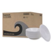 Picture of Boardwalk® Hi-Impact Plastic Dinnerware, Bowl, 10-12 oz, White, 1000/Carton