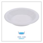 Picture of Boardwalk® Hi-Impact Plastic Dinnerware, Bowl, 10-12 oz, White, 1000/Carton