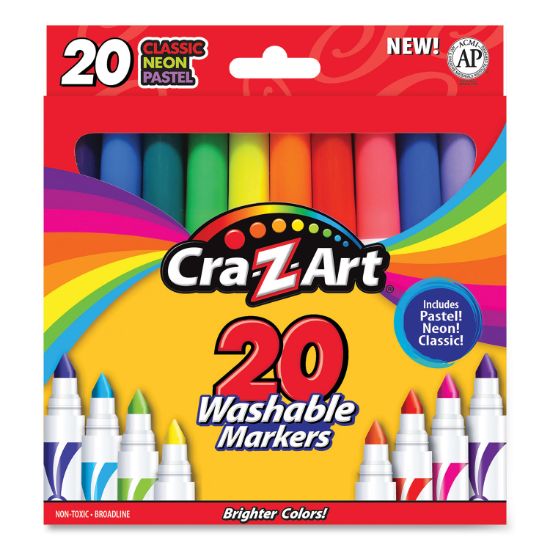 Picture of Cra-Z-Art® Washable Markers, Broad Bullet Tip, 20 Assorted Colors, 20/Set