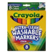 Picture of Crayola Broad Line Washable Markers Classic Colors 8/Pkg