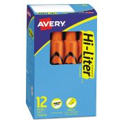 Picture of Avery® HI-LITER Desk-Style Highlighter, Chisel Tip, Fluorescent Orange Ink, Dozen