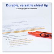 Picture of Avery® HI-LITER Desk-Style Highlighter, Chisel Tip, Fluorescent Orange Ink, Dozen