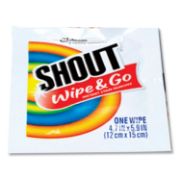 Picture of Shout® Wipe & Go Instant Stain Remover, 4.7 x 5.9, 80 Packets/Carton