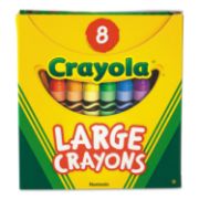 Picture of Crayola® Large Crayons, Tuck Box, 8 Colors/Box
