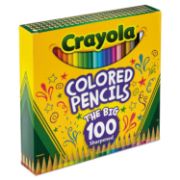 Picture of Crayola® Long Barrel Colored Woodcase Pencils, 3.3 mm, 100 Assorted Colors/Set