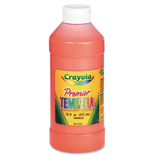 Picture of Crayola® Premier Tempera Paint, Orange, 16 oz