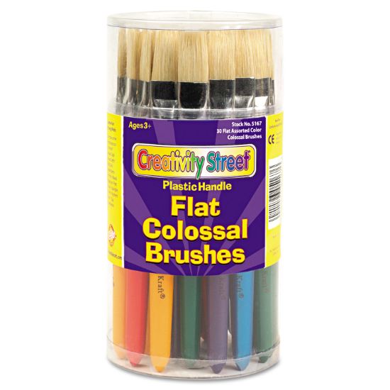 Picture of Creativity Street® Colossal Brush, Natural Bristle, Flat, 30/Set